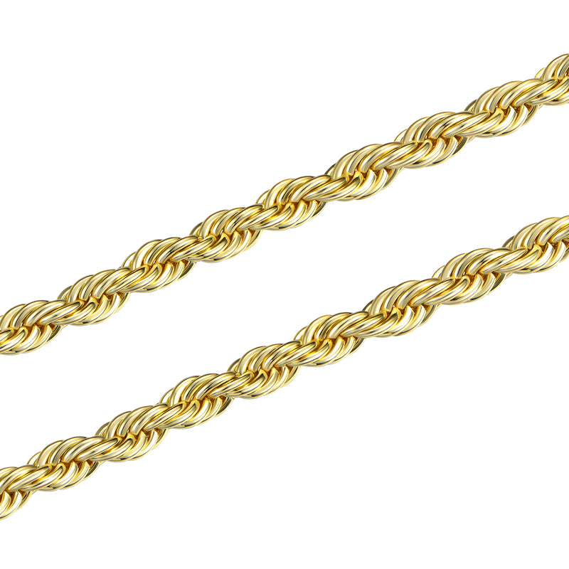 Corrente Rope Ouro 14K 4,5mm - APORRO
